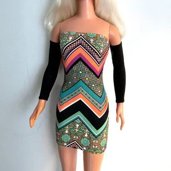 bodycon barbie dress Strapless Sleeveless Barbie Pink Maxi Bodycon Dress HT1245 main image 1